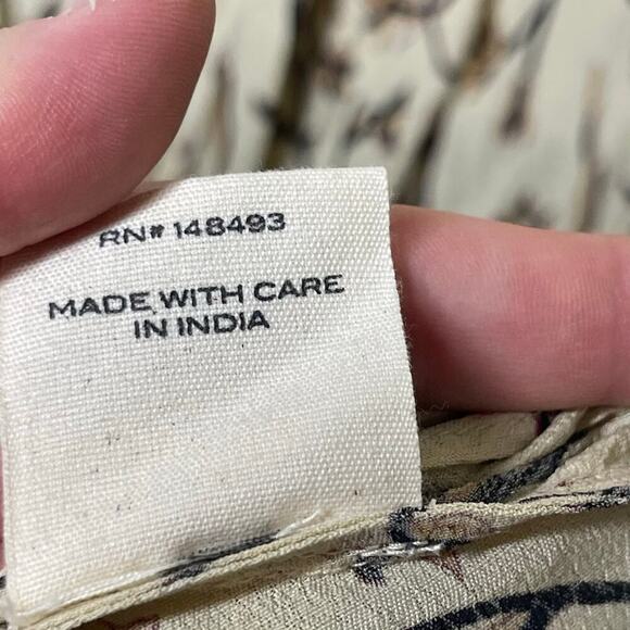 Doen Brindille cream scroll print maxi dress sz L - Picture 8 of 9